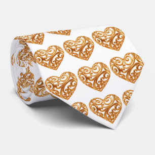Tijdloos Gouden Hart Symbool van Liefde Stropdas