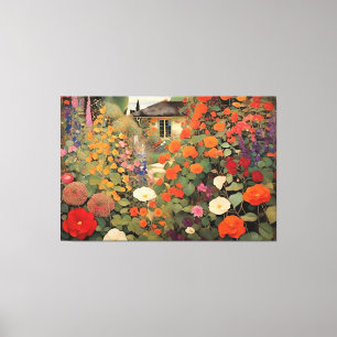 Tijdloos huisje olieverfschilderij canvas afdruk
