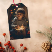 Tijdloos - Indigo Blue Christmas Photo Gift Labels Cadeaulabel