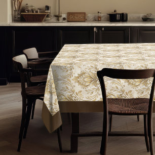 Tijdloos ivoor Damask Soft Waterverf accenten Tafelkleed