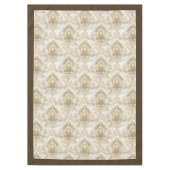 Tijdloos ivoor Damask Soft Waterverf accenten Tafelkleed (Voorkant)