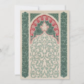 Tijdloos kanten effect bruiloft art nouveau stijl kaart (Achterkant)