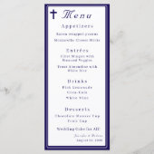 Tijdloos katholiek gewerkt trouwmenu menu (Voorkant)
