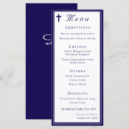 Tijdloos katholiek gewerkt trouwmenu menu