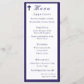 Tijdloos katholiek gewerkt trouwmenu menu (Voorkant)