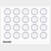 Tijdloos katholiek monogram ronde sticker (Vel)