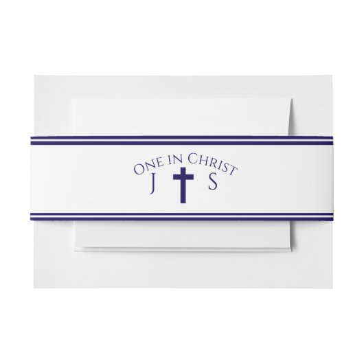 Tijdloos katholiek monogram uitnodigingen wikkel (Voorkant Voorbeeld)
