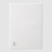 Tijdloos katholieke monogram-huwelijks- vellum uitnodigingen (Voorkant)