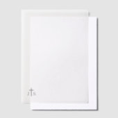 Tijdloos katholieke monogram-huwelijks- vellum uitnodigingen (Offset)