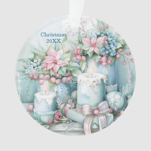 Tijdloos kerstcadeau–Vintage pastelontwerp Ornament