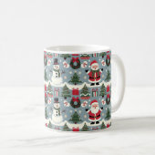 Tijdloos kerstpatroon Collectie Koffiemok (Voorkant rechts)
