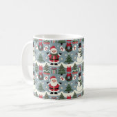 Tijdloos kerstpatroon Collectie Koffiemok (Voorkant links)