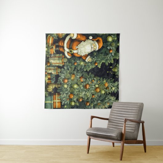 Tijdloos kerstwandtapijt wandkleed (In Situ (horizontaal))