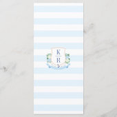 Tijdloos kustmonogram individuele plaatsnamen menu (Achterkant)