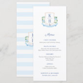 Tijdloos kustmonogram individuele plaatsnamen menu (Voorkant / Achterkant)