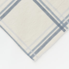 Tijdloos leisteenblauw ruitenpatroon fleece deken