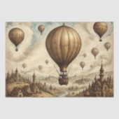 Tijdloos luchtruim:  ballon stijgt - Decoupage Tissuepapier (Voorkant)