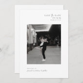 Tijdloos met de Accessoires van het Manuscript spa Save The Date (Voorkant / Achterkant)