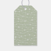 Tijdloos - Misty Sage Christmas Snowflake Gift Lab Cadeaulabel (Achterkant)