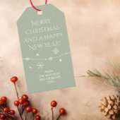 Tijdloos - Misty Sage Kerst Foto Gift Labels Cadeaulabel