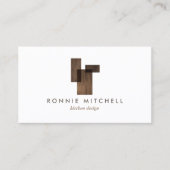 Tijdloos modern architecturaal logo op wit visitekaartje (Voorkant)
