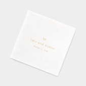 Tijdloos Monogram Moderne Trouwdag Folie Servetten (Links)