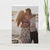 Tijdloos Monogram Stoffig Blauw Elegante Huwelijk (Achterkant)