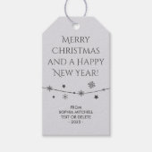 Tijdloos - Moonlit Grey - Snowflake Gift Labels Cadeaulabel (Voorkant)