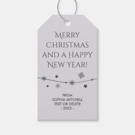 Tijdloos - Moonlit Grey - Snowflake Gift Labels Cadeaulabel