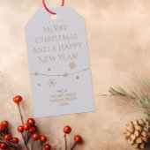 Tijdloos - Moonlit Grijs Kerstmis Foto Gift Labels Cadeaulabel