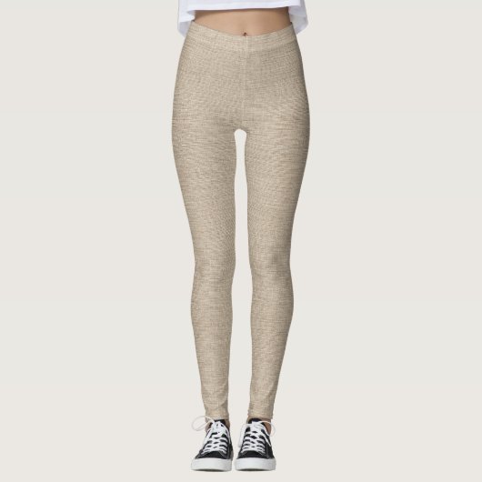 tijdloos natuurlijk linnen leggings (Voorkant)