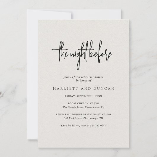 Tijdloos neutraal beige elegant repetitiediner kaart (Voorkant)