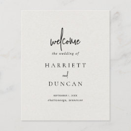 Tijdloos Neutraal Beige Elegant Trouwprogramma