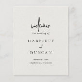 Tijdloos Neutraal Beige Elegant Trouwprogramma (Voorkant)