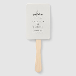 Tijdloos Neutraal Beige Elegant Trouwprogramma Handwaaier