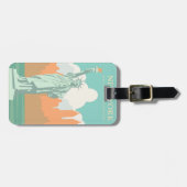 Tijdloos New York: Vrijheidsbeeld in de stad Bagagelabel (Voorkant horizontaal)