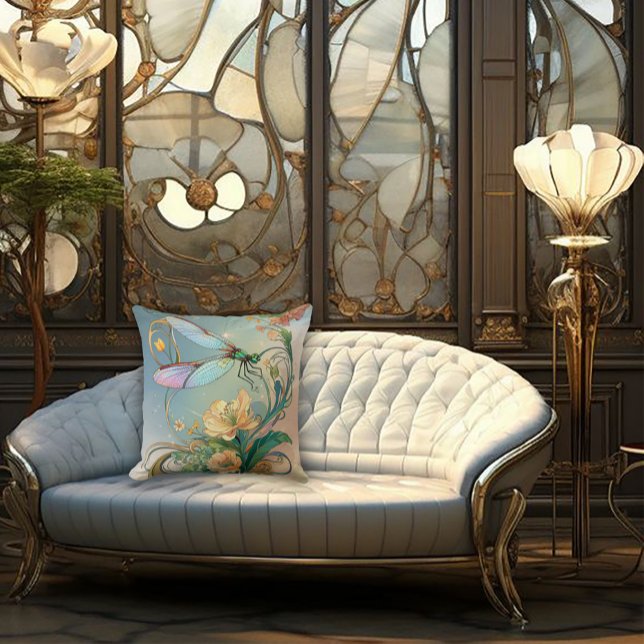 Tijdloos Nouvelle Elegante Libelle Kussen (Creator heeft geüpload)