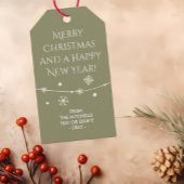 Tijdloos - Olive Christmas Photo Gift Labels Cadeaulabel