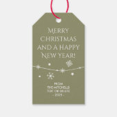 Tijdloos - Olive Christmas Photo Gift Labels Cadeaulabel (Voorkant)