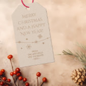 Tijdloos - Pastel Ivoor Kerst Foto Gift Labels Cadeaulabel