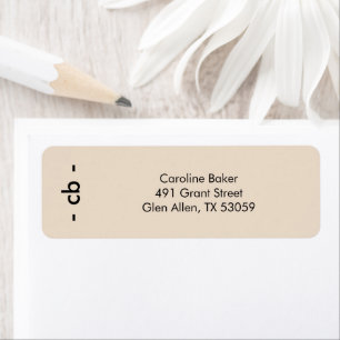 Tijdloos — pastel ivoor modern adreslabel etiket