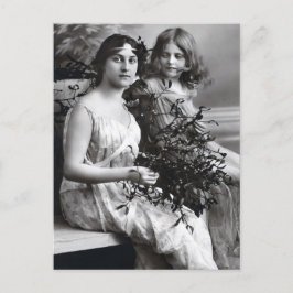 Tijdloos portret van moeder en dochter briefkaart