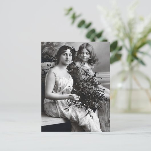 Tijdloos portret van moeder en dochter briefkaart (Staand voorkant)