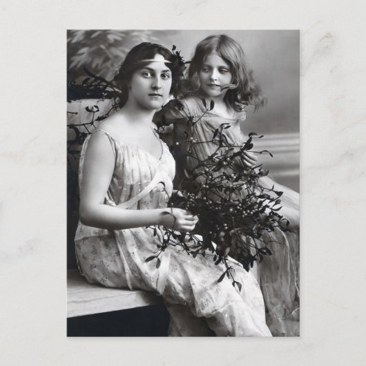 Tijdloos portret van moeder en dochter briefkaart (Voorkant)