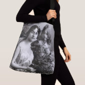 Tijdloos portret van moeder en dochter crossbody tas (Dichtbij)