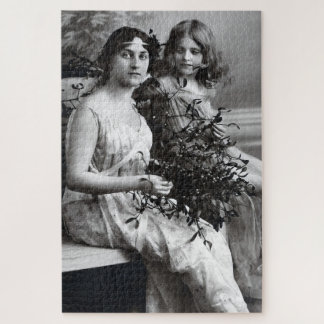 Tijdloos portret van moeder en dochter legpuzzel