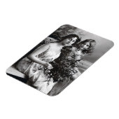 Tijdloos portret van moeder en dochter magneet (Linkerzijde)