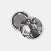 Tijdloos portret van moeder en dochter magneet (Voorkant / Achterkant)