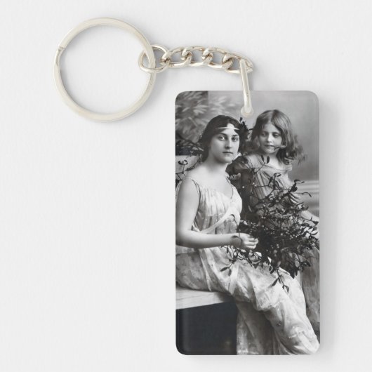 Tijdloos portret van moeder en dochter sleutelhanger (Voorkant)