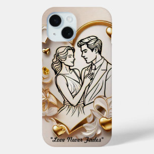 Tijdloos romantisch hart iPhone 15 case